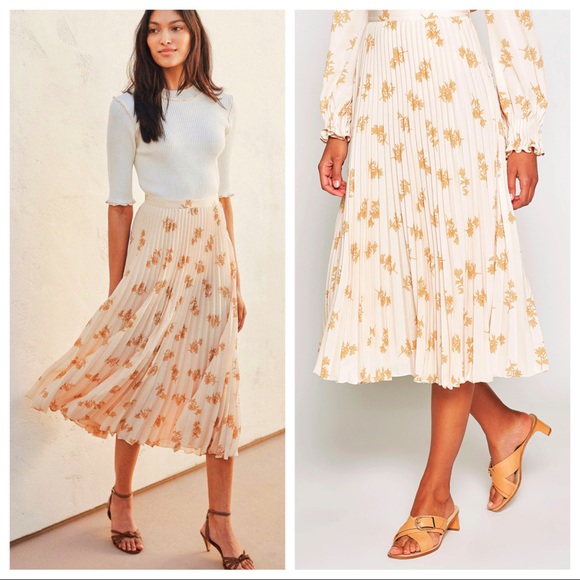 Joie Dresses & Skirts - NWT Joie Adeena Floral Pleated Midi Skirt